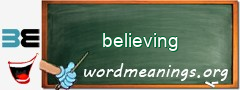 WordMeaning blackboard for believing